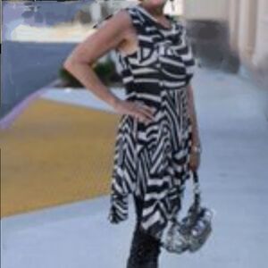 Pyramid Collection Striped Dress